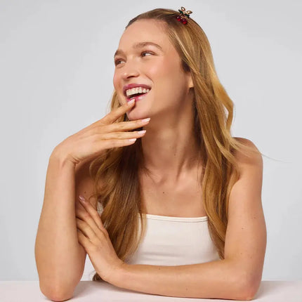 Kitsch Mini Rhinestone Claw Clips 2pc Set Cherry