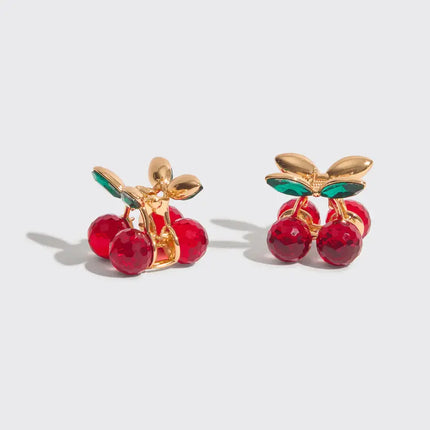 Kitsch Mini Rhinestone Claw Clips 2pc Set Cherry