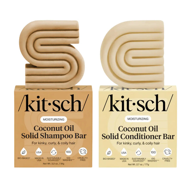 Kitsch Moisturizing Coconut Oil Shampoo & Conditioner Bar Set