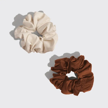 Kitsch Oversized Scrunchies Creme & Camel