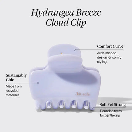 Kitsch Recycled Plastic Cloud Claw Clip Hydrangea Breeze