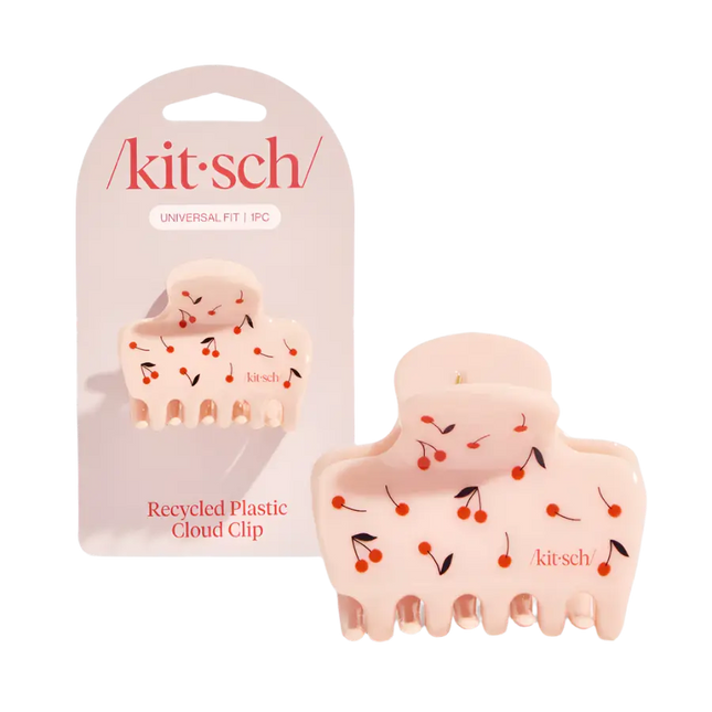 Kitsch Recycled Plastic Medium Cloud Clip Cherry Print