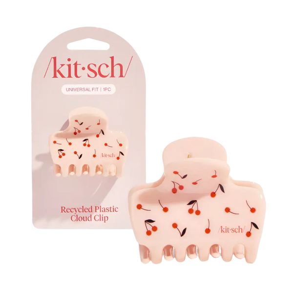 Kitsch Recycled Plastic Medium Cloud Clip Cherry Print