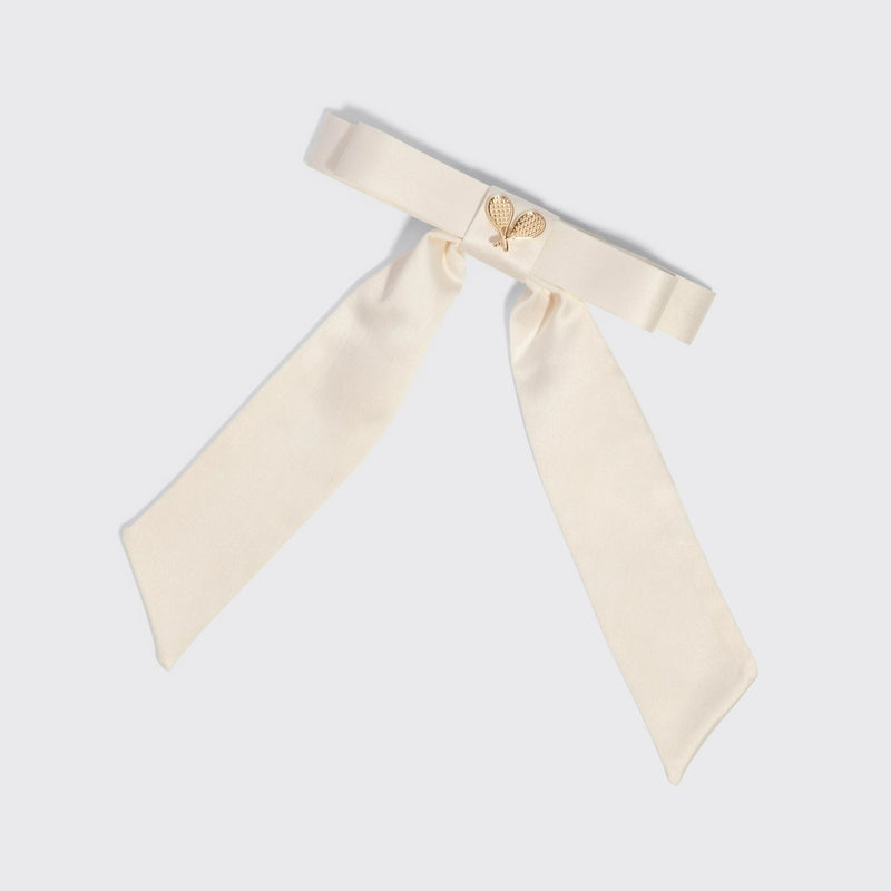 Kitsch Satin Bow Hair Clip Cream