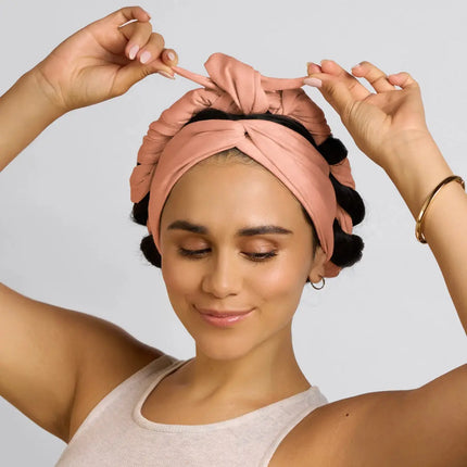 Kitsch Set & Flow Heatless Curling Headband Terracotta
