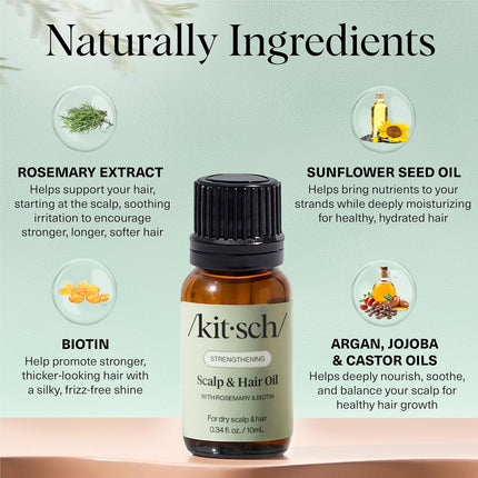 Kitsch Strengthening Scalp & Hair Oil with Rosemary & Biotin 10 ml.