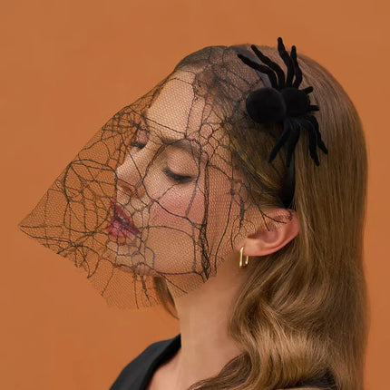 Kitsch Veil Headband Spiderweb