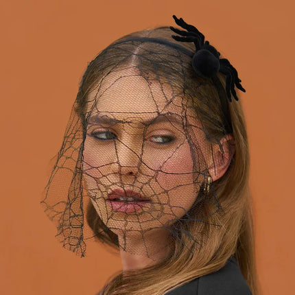 Kitsch Veil Headband Spiderweb
