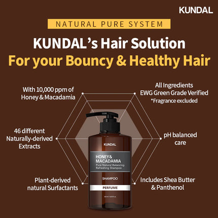 Kundal Honey & Macadamia Nature Shampoo Amber Vanilla