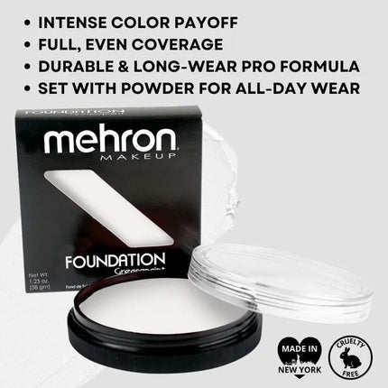 Mehron Makeup Foundation Greasepaint White