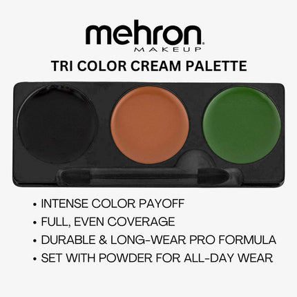 Mehron Makeup Tri-Color Makeup Palette Camouflage