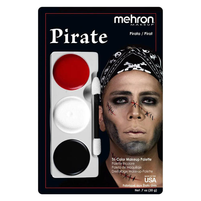 Mehron Makeup Tri-Color Makeup Palette Pirate