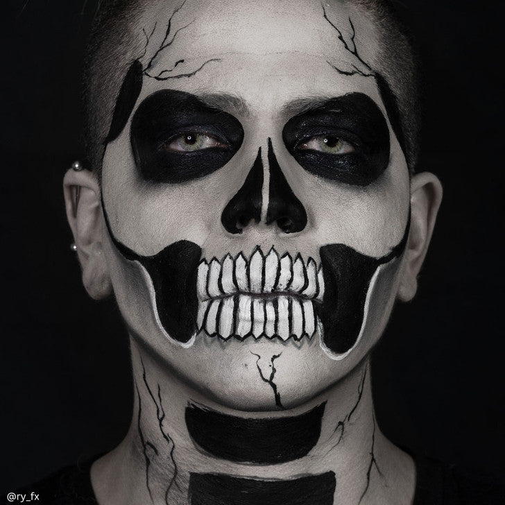 Mehron Makeup Tri-Color Makeup Palette Skeleton