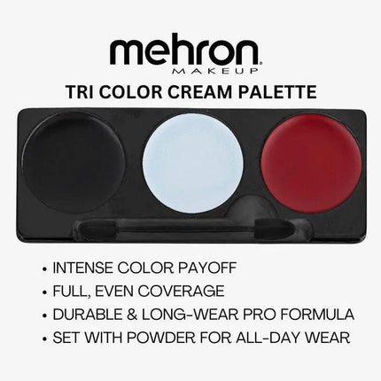 Mehron Makeup Tri-Color Makeup Palette Vampire