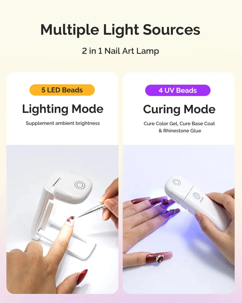 MelodySusie Foldable & Standable 2-in-1 Design LED/UV Nail Lamp