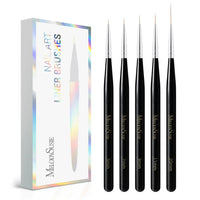 Nail Art Liner Brushes Black 5Pcs