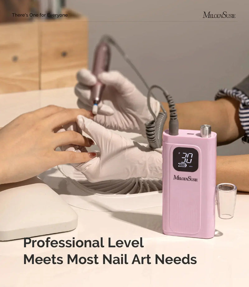 MelodySusie SC300F Clip-On Rechargeable Nail Drill 30.000RPM Pink