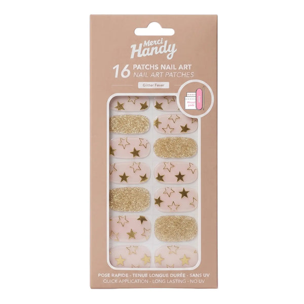 Merci Handy Nail Art Patches Glitter Fever