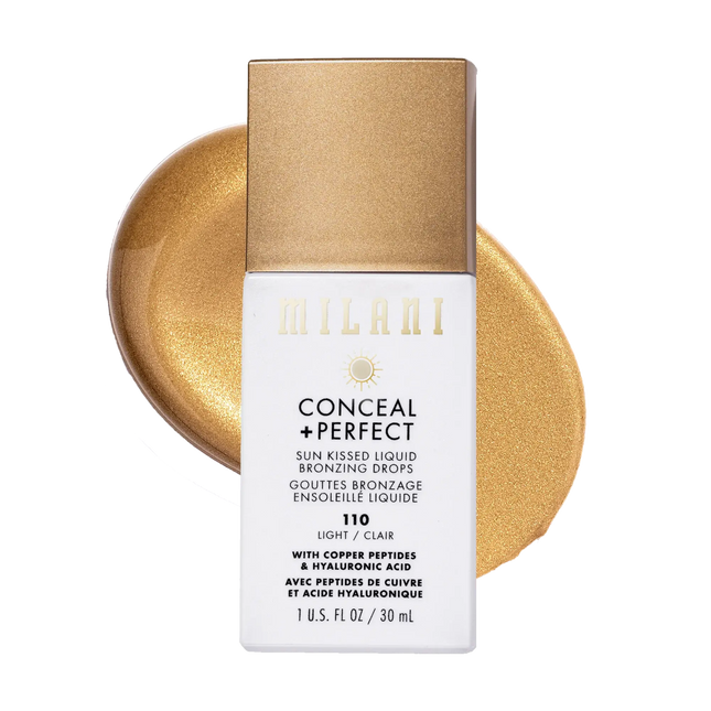 Milani Conceal + Perfect Sun Kissed Liquid Bronzing Drops 110 Light
