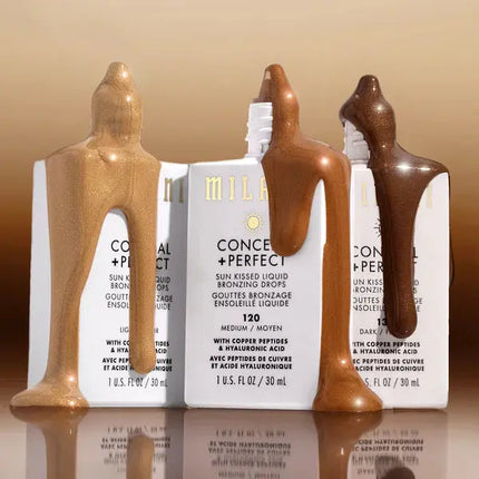 Milani Conceal + Perfect Sun Kissed Liquid Bronzing Drops 120 Medium