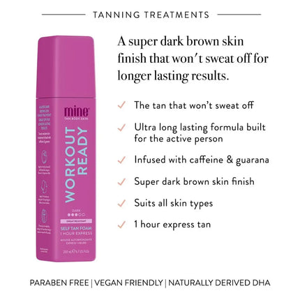 MineTan Workout Ready Self Tan Foam