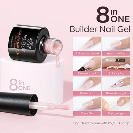 Modelones Builder Nail Gel Set Nude Pink