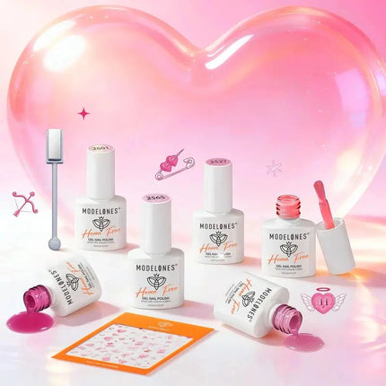 Modelones Gel Nail Polish Set Bare N Berry