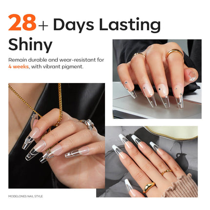 Modelones Solid Poly Nail Extension Gel Crystal Aurora Clear