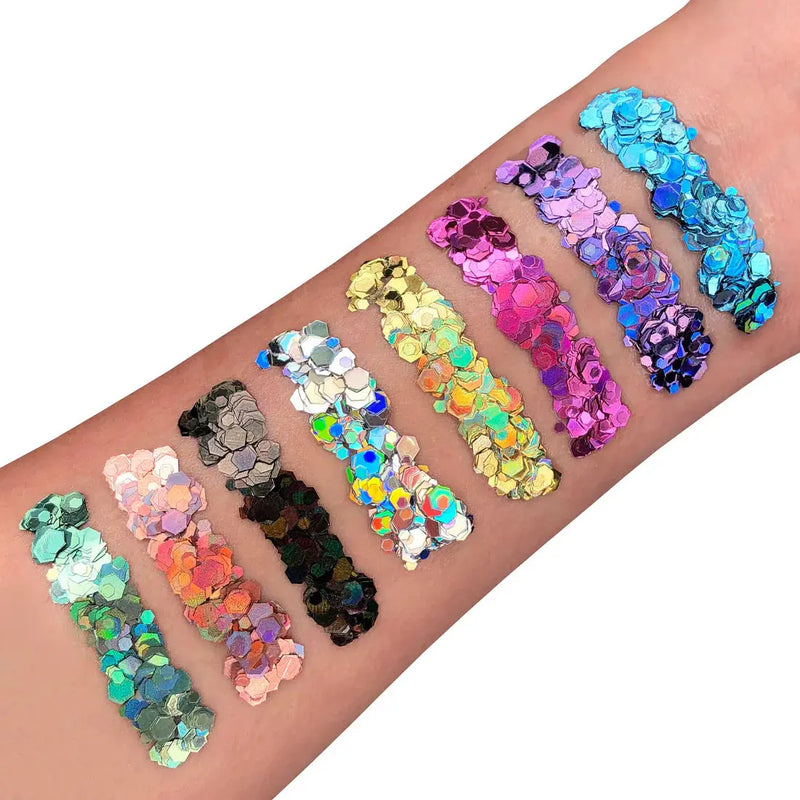 Moon Creations Holographic Chunky Glitter Gel Pink