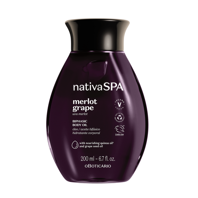 Native Nativa Spa Merlot Grape Moisturizing Body Oil, hydraterende lichaamsolie
