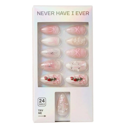 Never Have I Ever Press-On Nails Strawberries N Crème