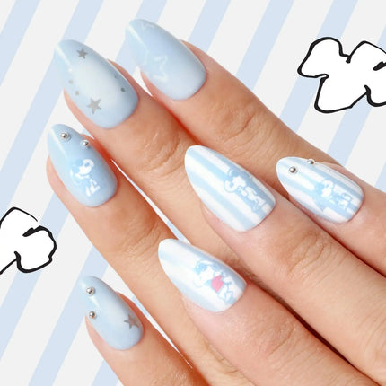 Never Have I Ever Press-On Nails Stripes N Snoopy