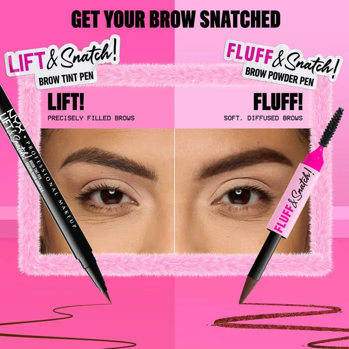 NYX Professional Makeup Fluff N Snatch Powder Pen Espresso, wenkbrauwpen met cream-to-powder formule