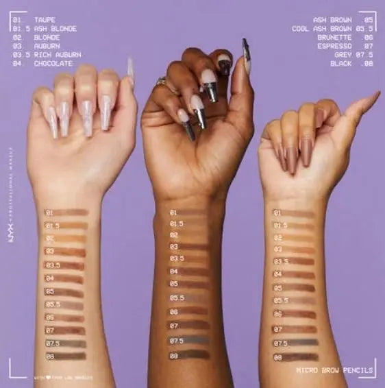 NYX Professional Makeup Micro Brow Pencil Blonde, ultra-fijn wenkbrauwpotlood met spoolie, foto 4 van 5
