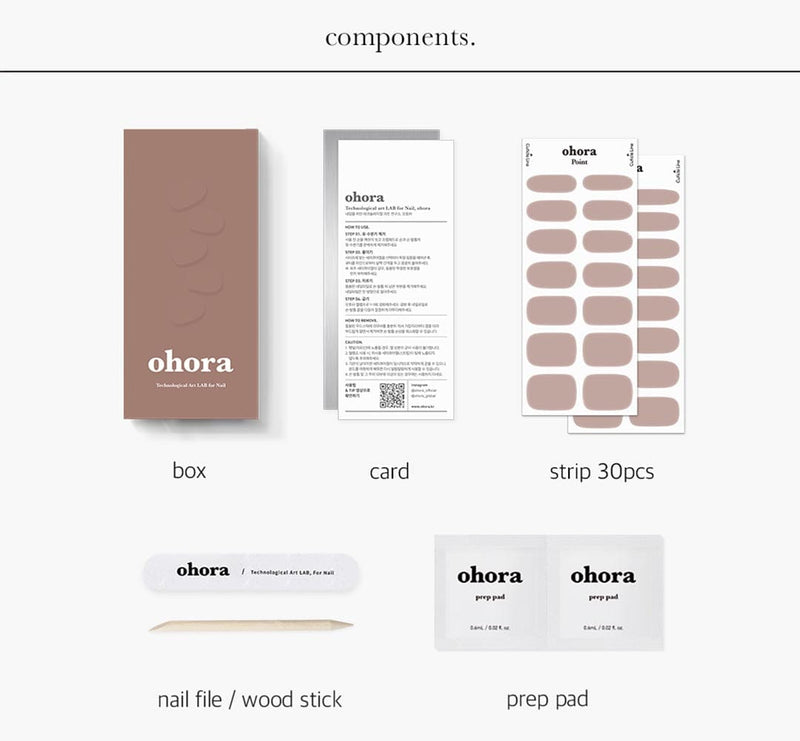 Ohora Semi Cured Gel Nail Strips N Cream Beige, semi-uitgeharde gellak strips, foto 7 van 7