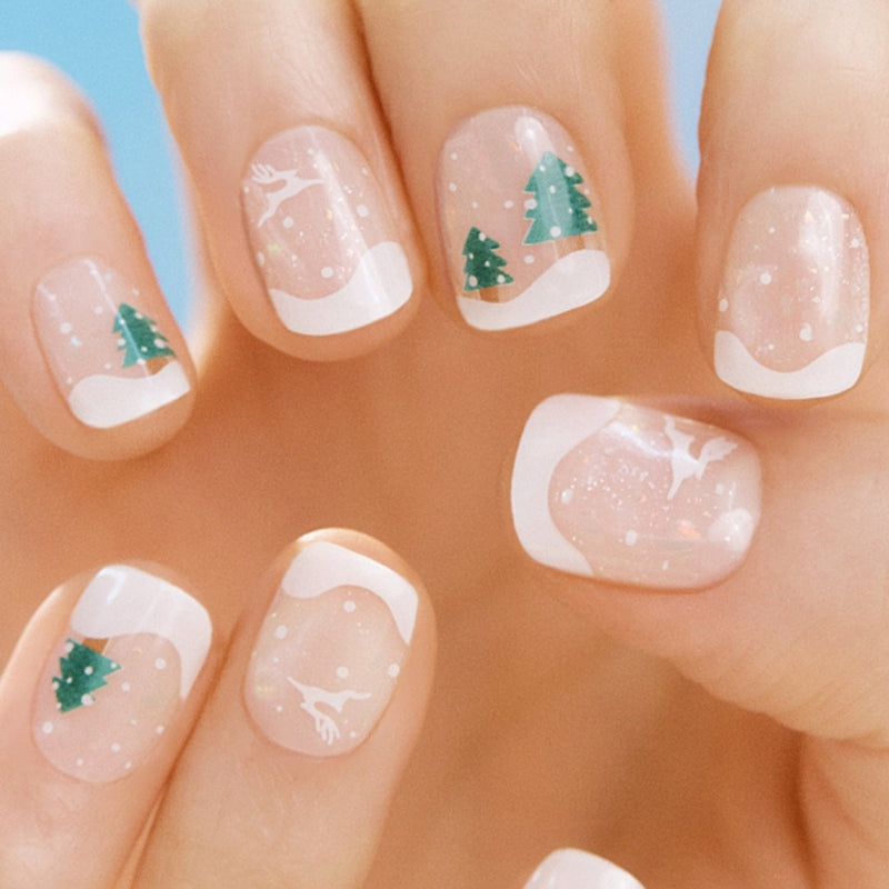 Ohora Semi Cured Gel Nail Strips N Snow Globe, semi-uitgeharde gel nagelstrips, foto 2 van 5
