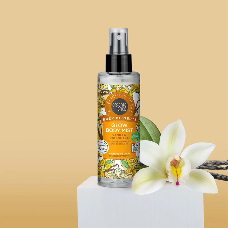Organic Shop Body Desserts Glow Body Mist Vanilla Milkshake