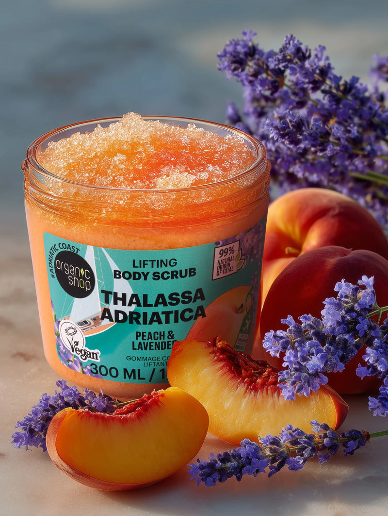Organic Shop Body Scrub Thalassa Adriatica Lifting Peach & Lavender