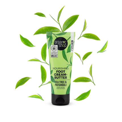 Organic Shop Nourishing Foot Cream Butter Tea Tree and Patchouli