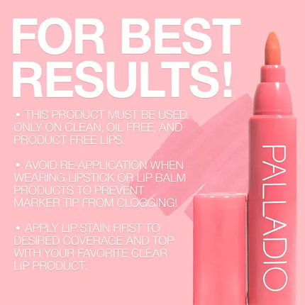 Palladio Beauty Lip Stain Pinky
