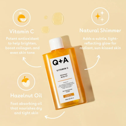 Q+A Vitamin C Shimmer Body Oil