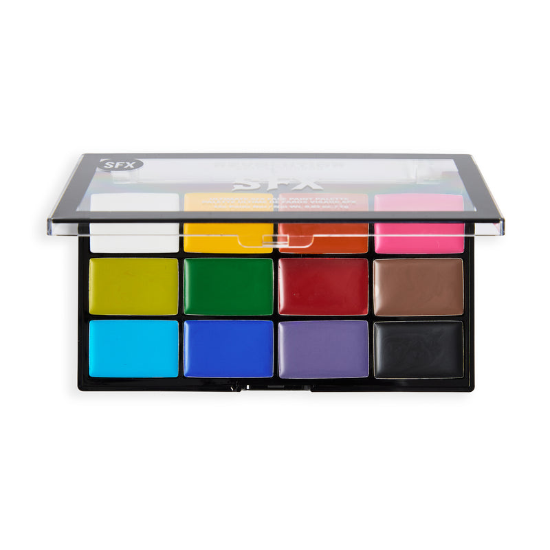 SFX Face Paint Palette with the lid half open