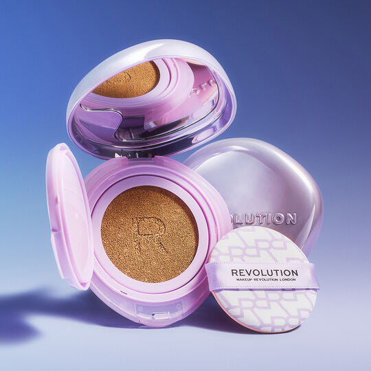Revolution Superdewy Cushion Foundation Medium Neutral Warm, cushion foundation, foto 3 van 10
