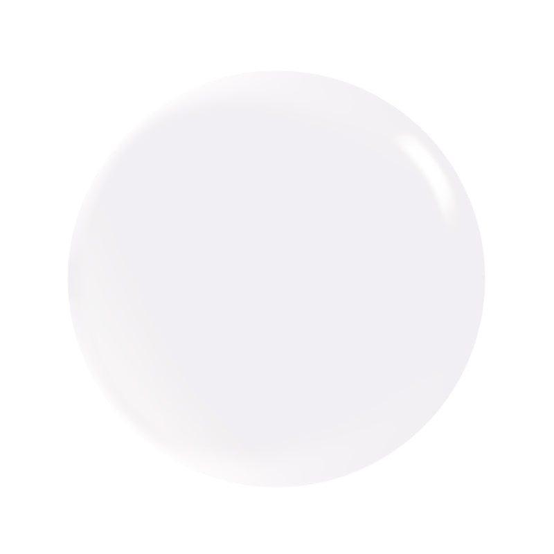 Kleurdruppel van Builder Gel Cream White, gebroken wit met glans op witte ondergrond