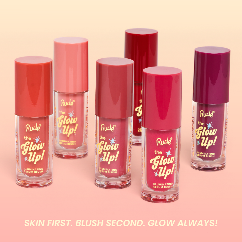 Rude Cosmetics The Glow Up! Illuminating Serum Blush Peach Flare, vloeibare blush met stralende finish, foto 4 van 7