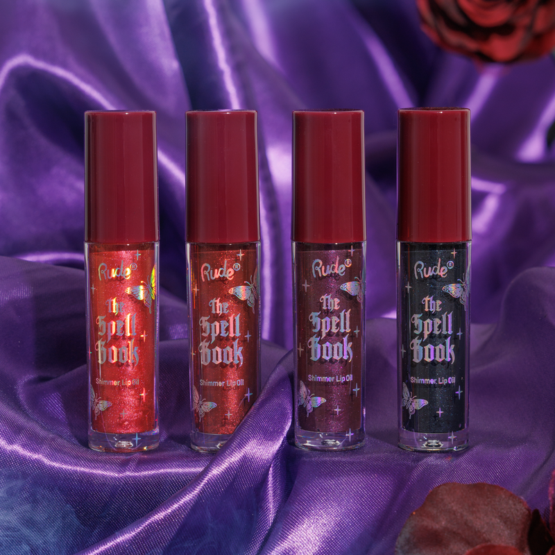 Rude Cosmetics The Spell Book Collection Shimmer Lip Oil Dreambind, glanzende lipolie met shimmer, foto 4 van 7