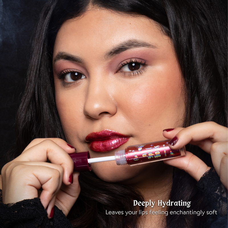Rude Cosmetics The Spell Book Collection Shimmer Lip Oil Voidkiss, shimmer lipolie, foto 4 van 7