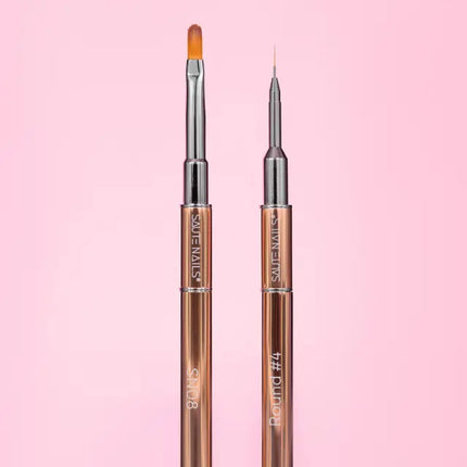 Saute Nails Dual Brush Round #4 + SN08