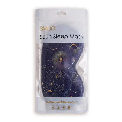 Smug Satin Sleep Mask Blue Celestial