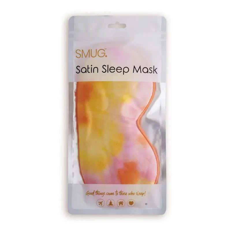 Smug Satin Sleep Mask Orange Tye Dye